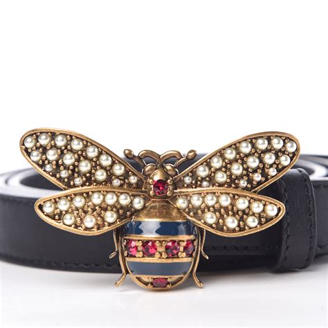 gucci queen margaret bee belt